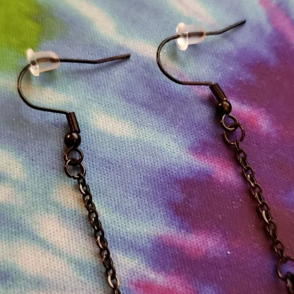 HANDMADE The Night Before Christmas Sally Pumpkin Dangle Earrings - Picture 4 of 5